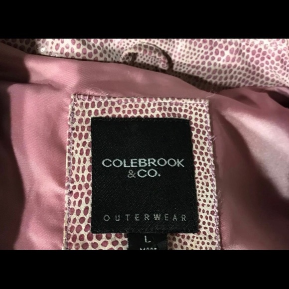 Colebrook & Company Chic Pink Genuine Leather Jacket Size Large VNTG - Picture 6 of 7